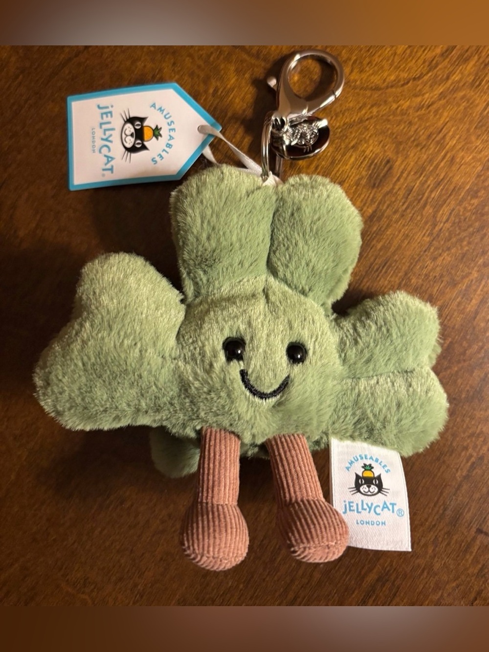 Jellycat Siofra Shamrock Bag Charm BNWT Authentic HTF - Picture 2 of 3